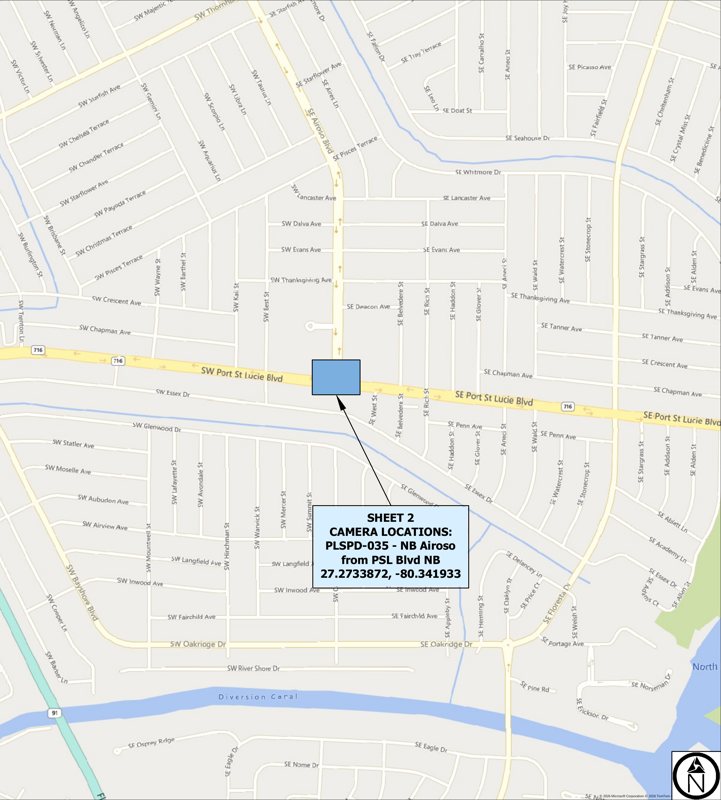 Permit location map showing the Airoso Boulevard and Port St. Lucie Boulevard intersection